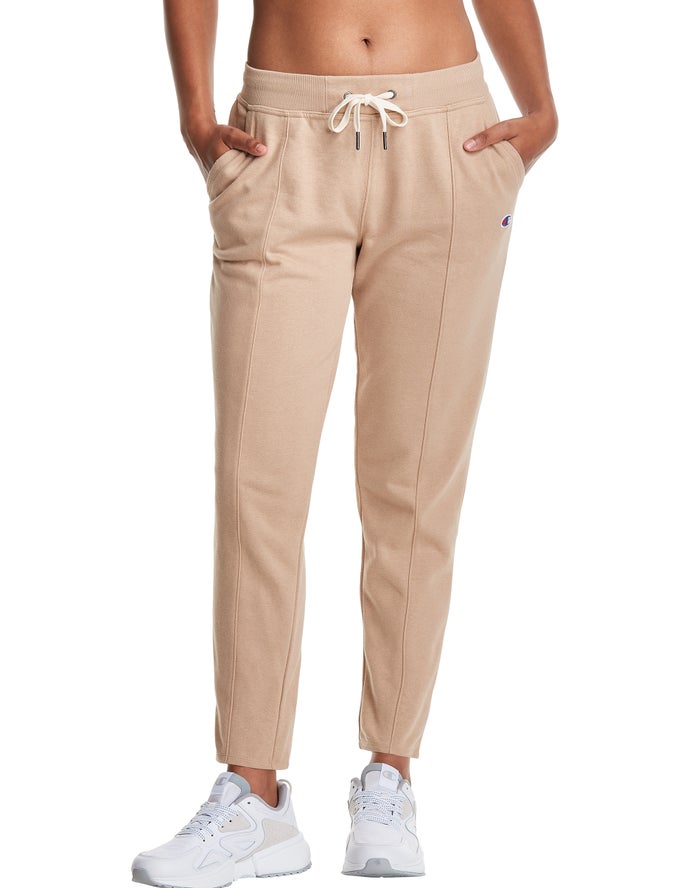 Champion Womens Sweatpants NZ - Campus French Terry Kahki ( 4765-FMJVH )